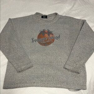 Exist Gray and Orange Crewneck Sweater